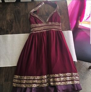 Adrianna Papell Halter Top Cocktail Dress